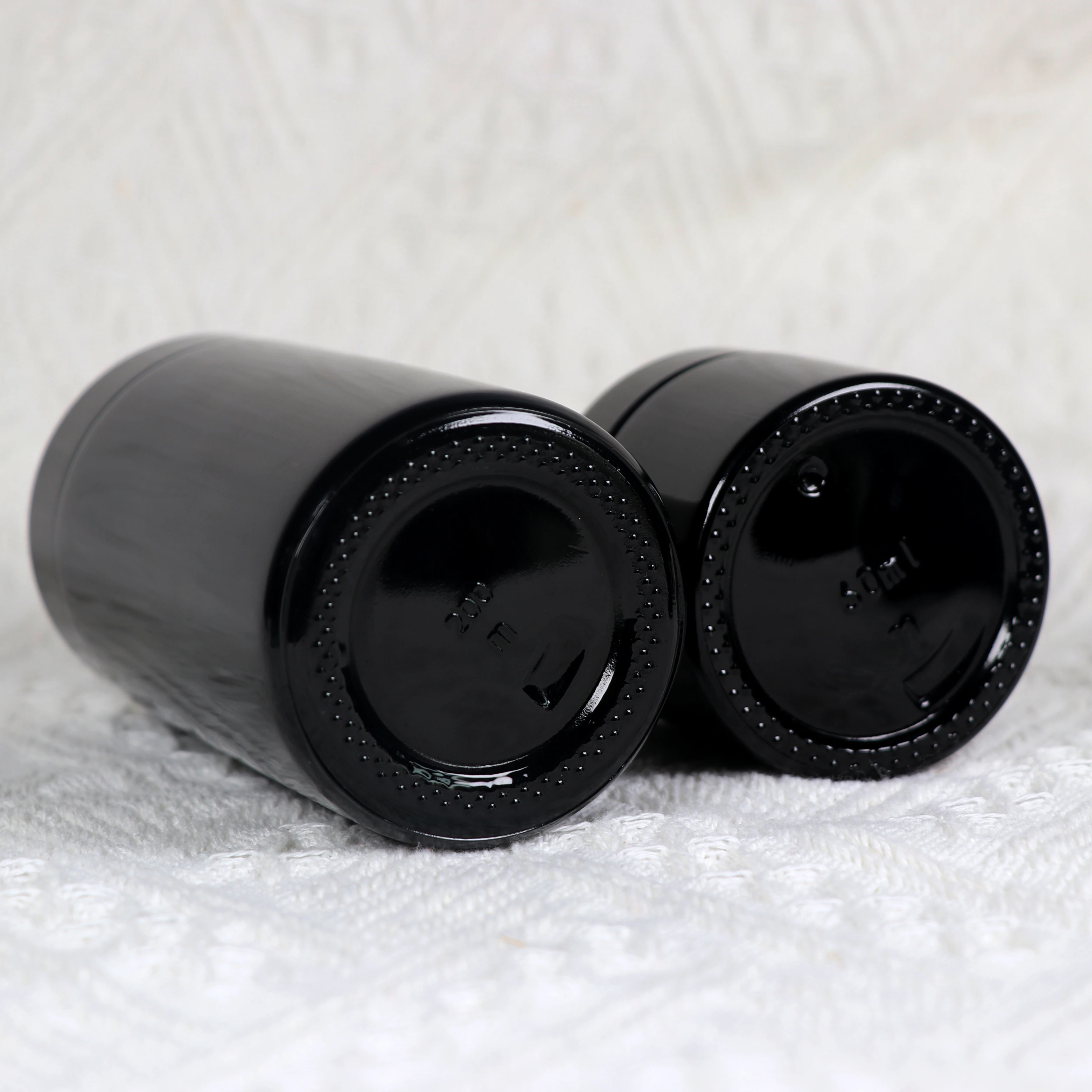 luxury 15ml 30ml 50ml 60ml 100ml 120ml 200ml 250ml 500ml food storage UV dark violet glass cream jar with lid