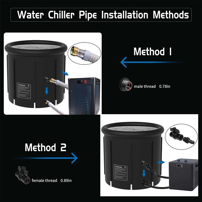 Vanace hot Sale Athlete Use Inflatable Cold Plunge Ice Bath For Fitness Recovery PVC Barrel  with Cooling System