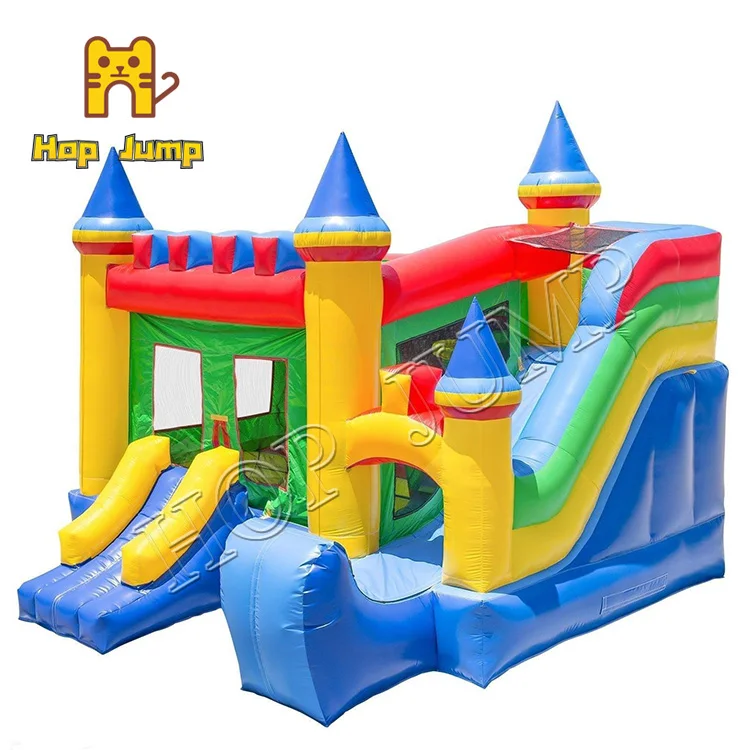 Factory price inflatable house bouncer outdoor inflatable bouncer with slide commercial grade bouncy castle