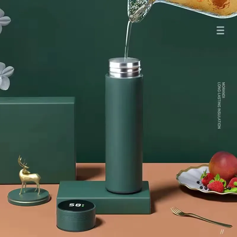 Прямая Продажа с фабрики термос дисплеем температуры умная цифровая бутылка для воды из нержавеющей стали