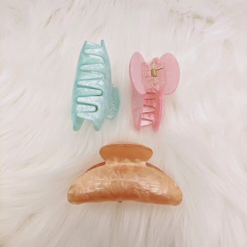 Colorful Barrettes Butterfly Shape French Design Hair Clips Fashion Large Acrylic Hair Claw Clips for Women