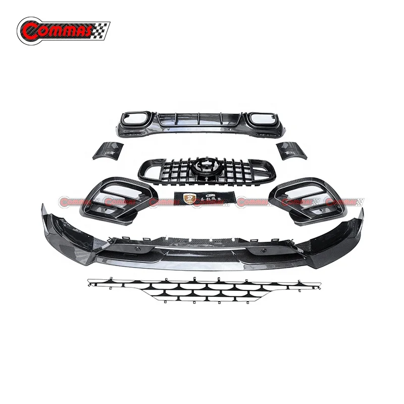 Car Styling Brabus800 Style Carbon Front Lip Rear Diffuser Body Kit For Mercedes Bens GLE Coupe GLE350 GLE450 GLE63AMG C167