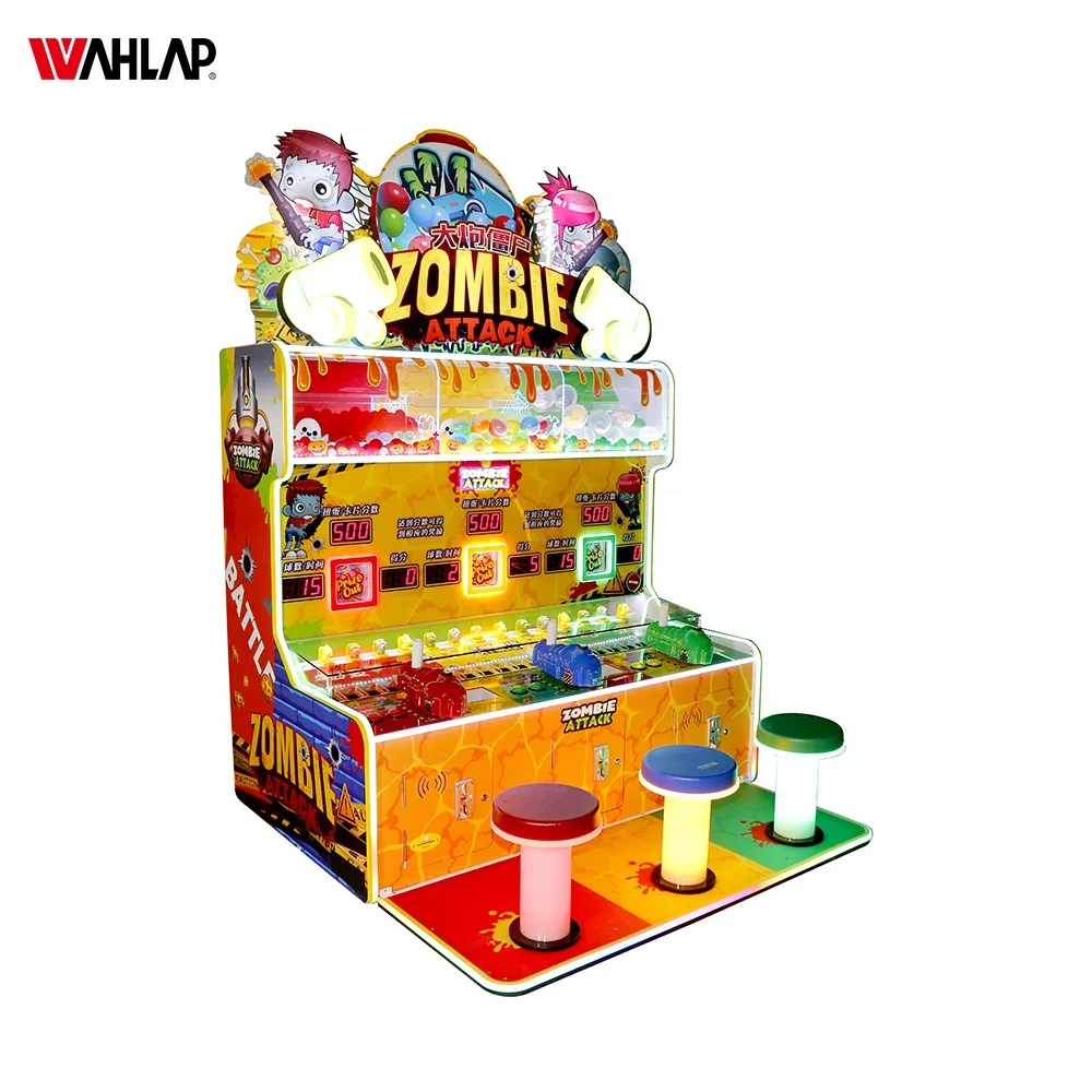 kids coin operated game machine 3 player pinball shooting arcade game