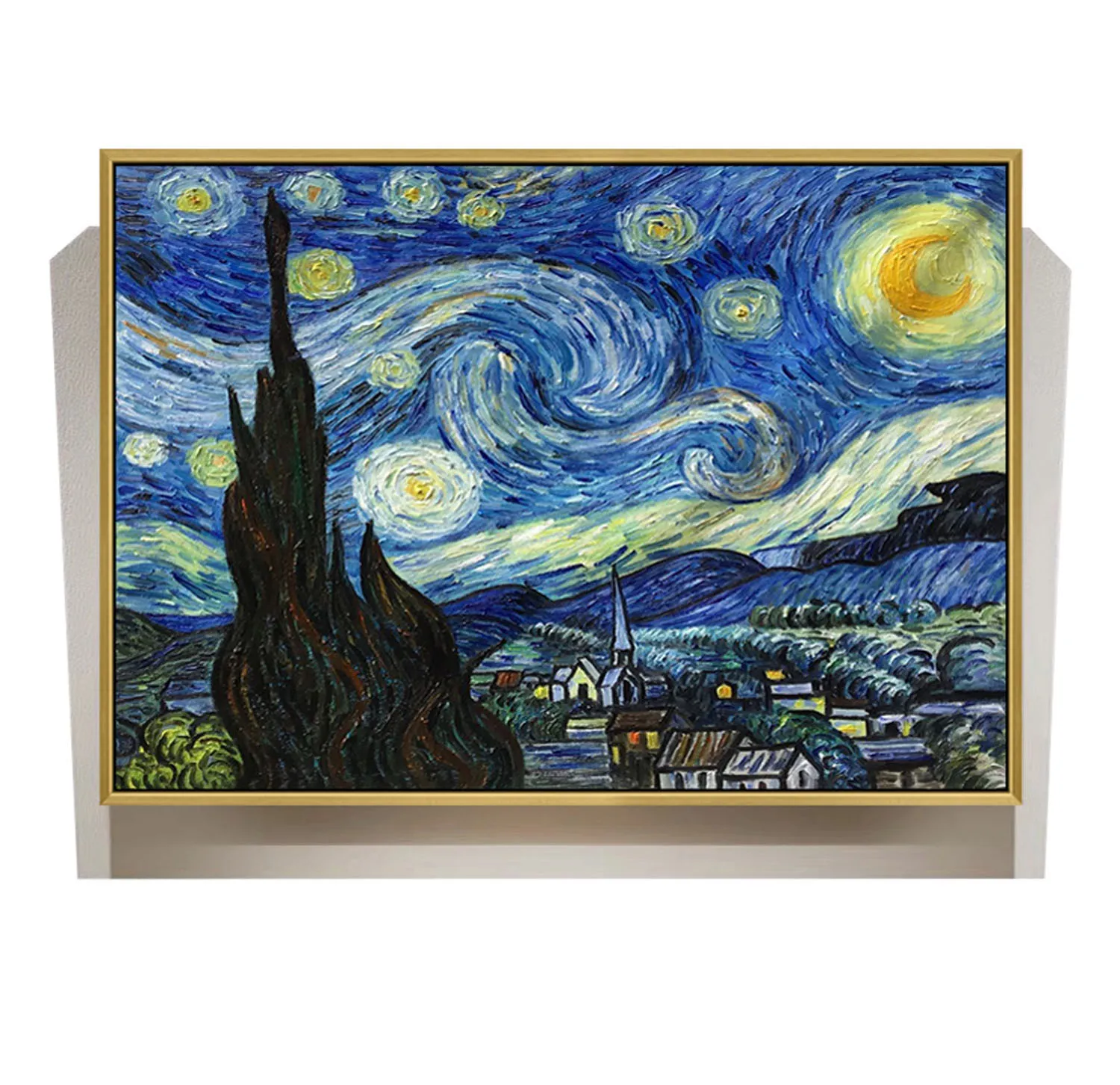 Famous Reproduction Oil Painting The Starry Night Handmade Painting Oil Wall Art Decor
