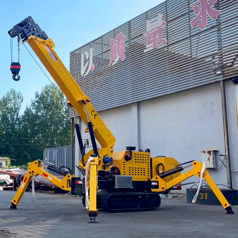 Factory Price New Spider Crane Customize Hydraulic Crawler Spider Crane Telescopic Outrigger Mini Mobile Spider Crane For Sale