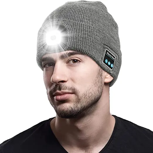 4 LED Beanie Bluetooth Earphone Music Hat Winter Wireless Headphone Headset With Mic Sport Hat