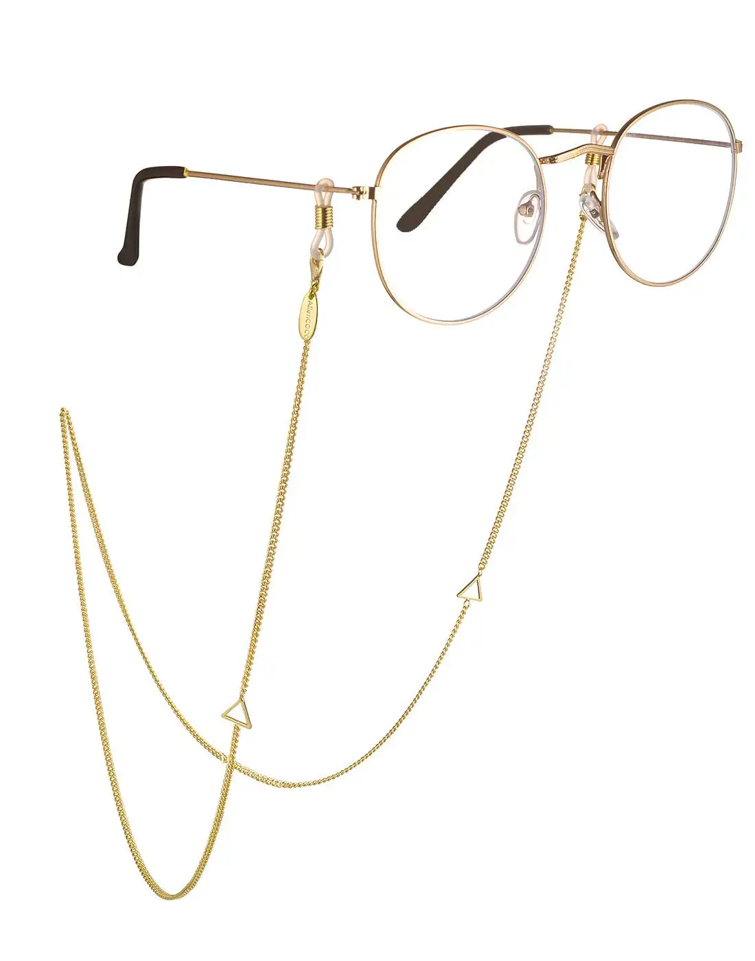 Customise Metal Eyeglass Glasses With Chain Sunglasses Chains Hollow Corn Gold Glasses Straps Cords