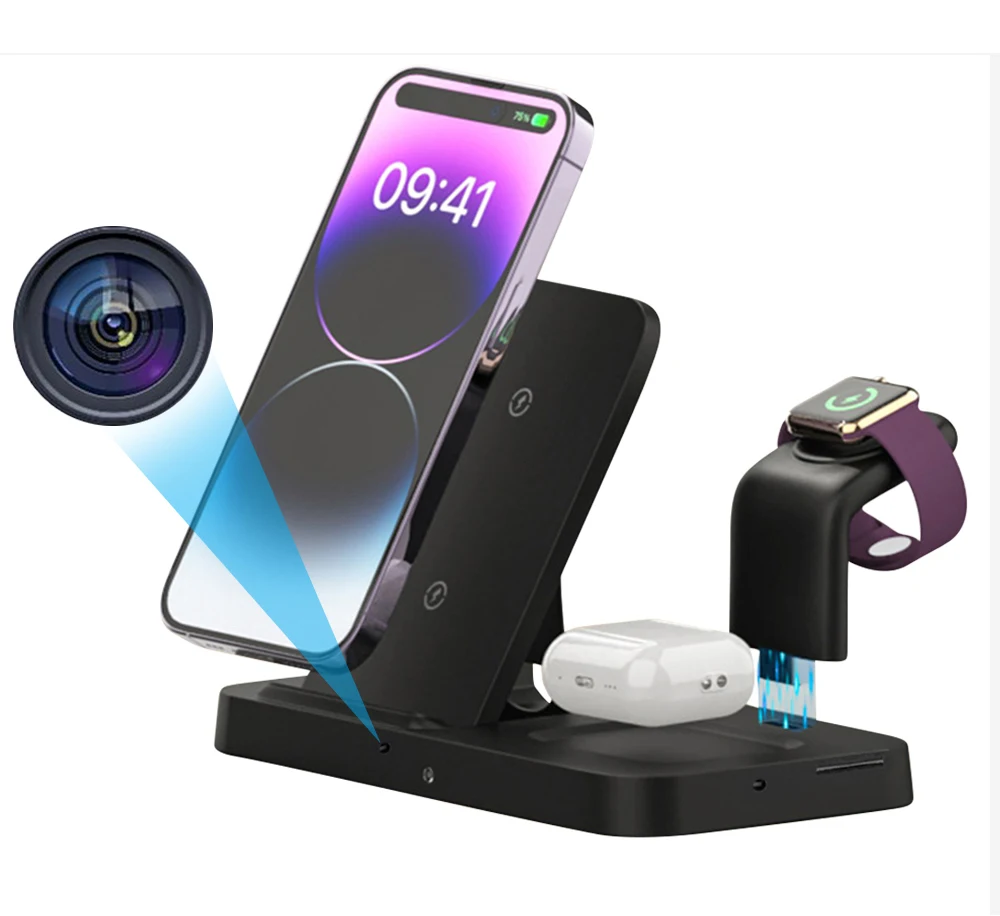 1080P HD WiFi Mini Camera Night Vision Motion Detection  Wireless Charger Home CCTV Security IP Cam Remote Viewing