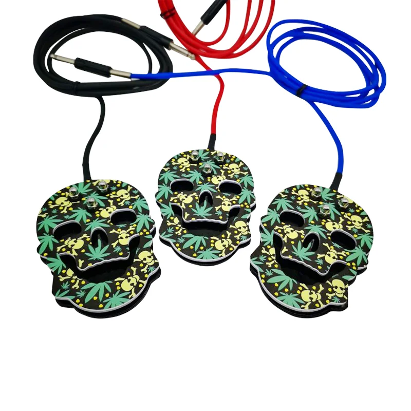 NOVA Tattoo Supply  Stainless Steel Skull Tattoo Foot Pedal Switch For Tattoo Machine Power Supply
