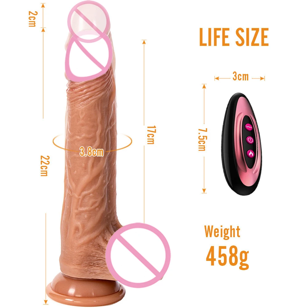 Remote Control High Quality Liquid Silicone Telescopic Rotary Swing Huge Realistic Big Dildo Vibrator for Women