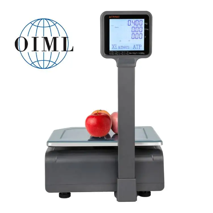 SC15 /SC30  Barcode Scales Electronic Scale with Barcode Printer 30kg Label Printing Digital Weighing Scales