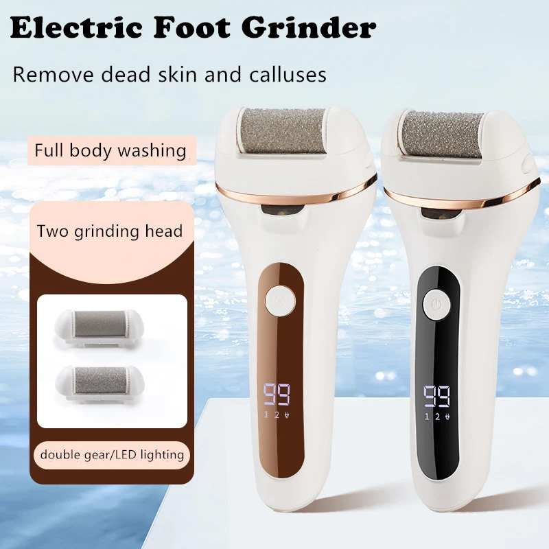 Electric Foot Peeling Grinding Machine Rechargeable Pedicure Tool Waterproof Callus Remover Foot Grinder for Dead Skin Removal