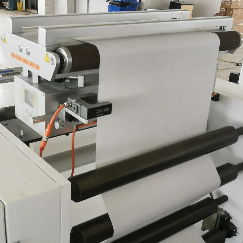 HJRY-850 4 Color Turn Bar Flexo Printing Sticker Carton Hamburger Paper Film Foil Flexographic Printer Machine