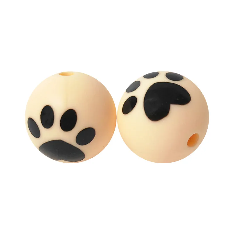 In Stock Custom Beads Manufacturer For Pen Making Silicone 15mm Round Printed Beads