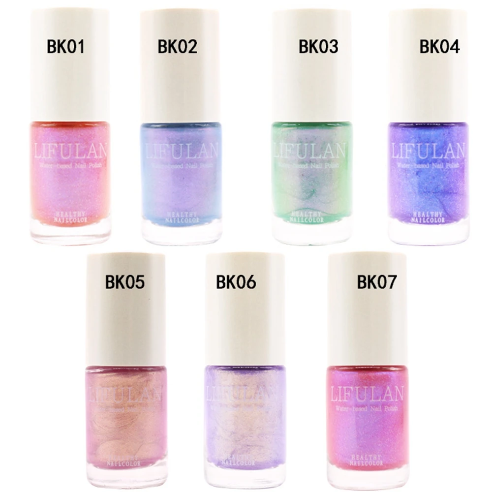 
7 Colors Mermaid Shimmer Nail Art Non-peelable 8ml DIY Soak Off UV/Led Gel Nail Polish 