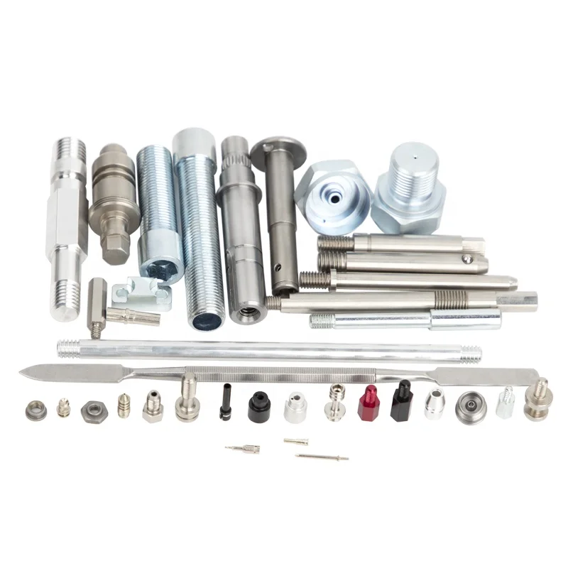  CNC Swiss machining service Brass stainless steel material OEM drawing mechanical crank shaft collar shafts