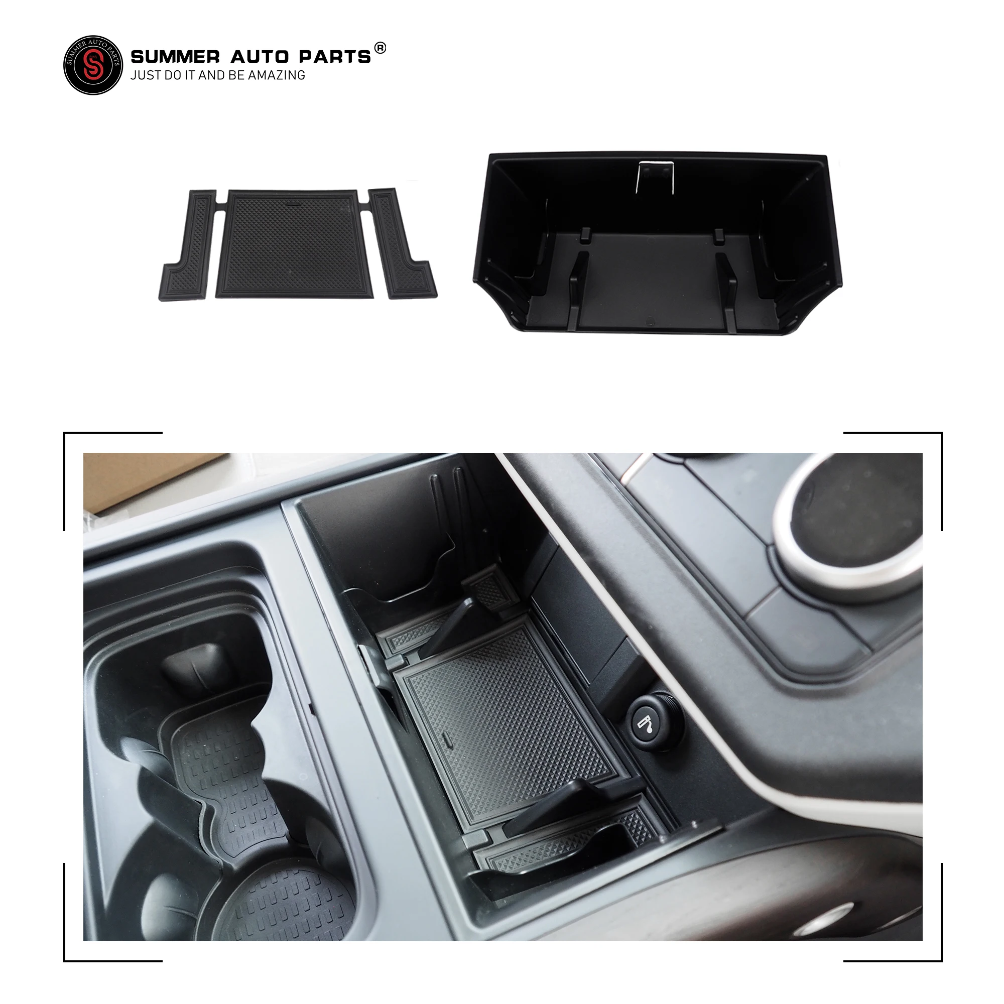 Universal Center Control Car Armrest Storage Box Case Tray Container For Land Rovers Defender L663