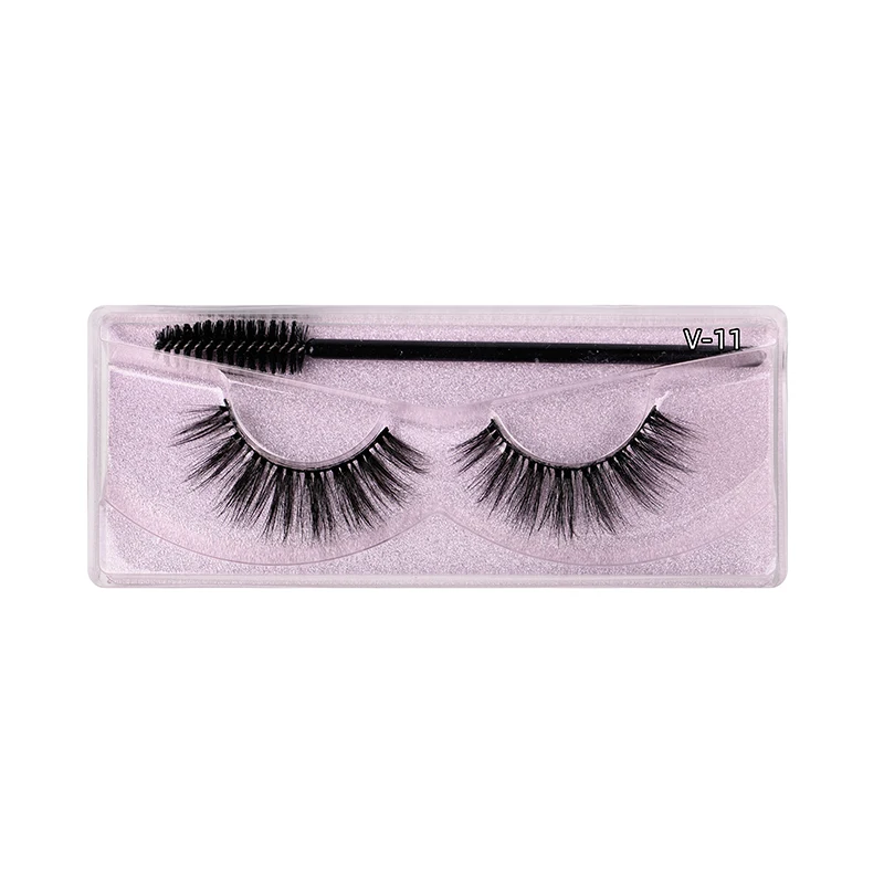 lashese with case and glue 3d 25 mm mink lashes pilot trio eyelashes cluster lashes silk eyelash