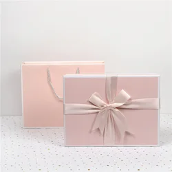 Christmas bow ribbon birthday gift box Underwear silk scarf wrapped gift box hand gift box