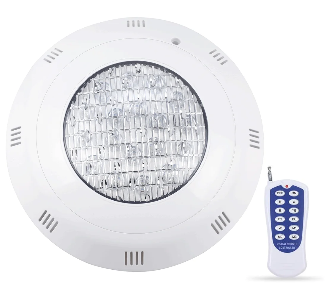 ABS Colorful Swimming Pool Rgb Remote Control Underwater Lamp Ip68 Waterproof 12v Led Pool Light
