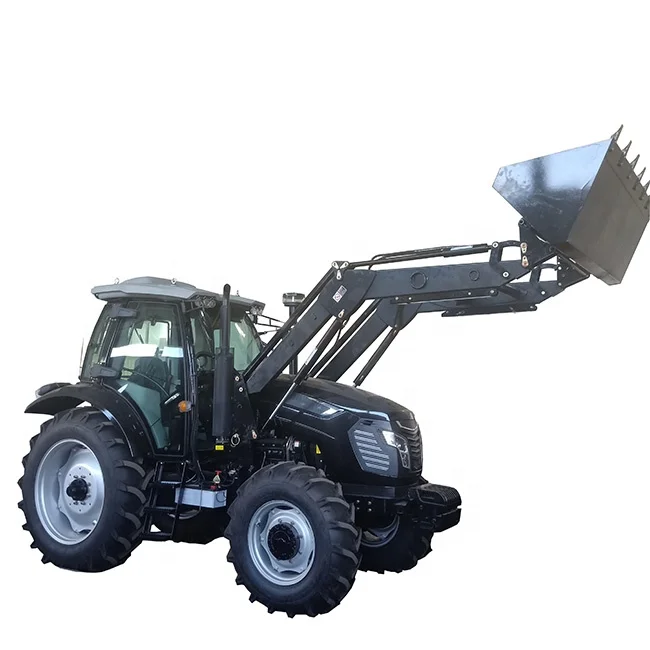 YTO 6 cylinder diesel engine 4 wheel drive tractor 120 hp with front loader