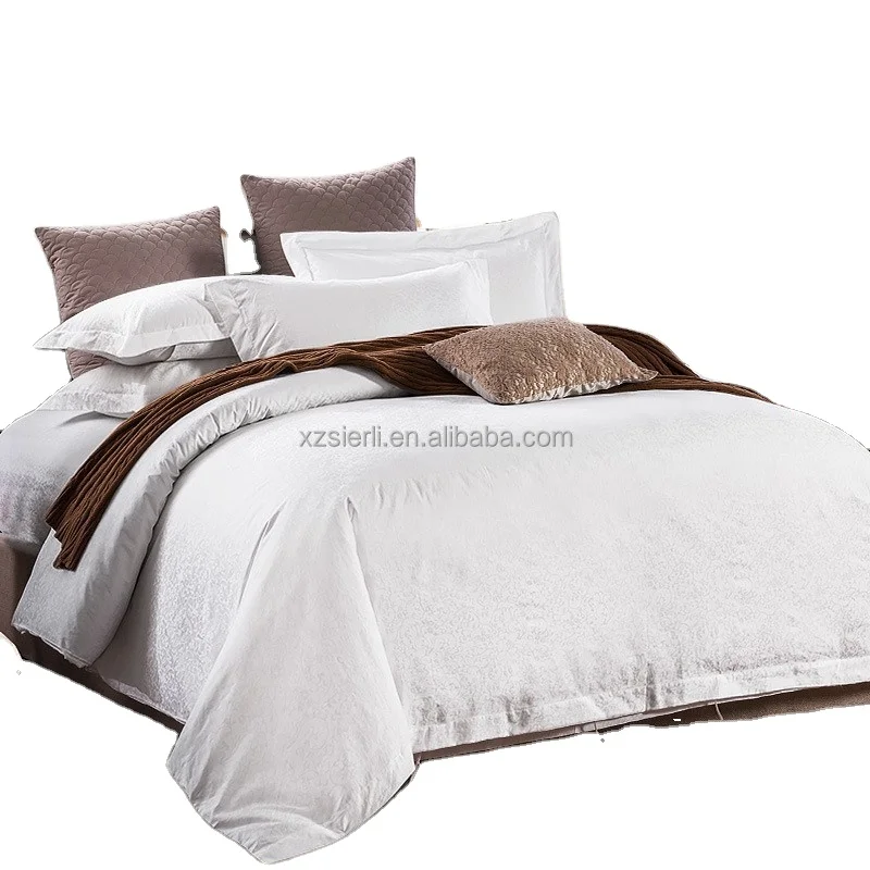 China factory High Quality 100% Cotton Sateen Fabric Hotel HOME Linen Bed Sheets Bedding Set