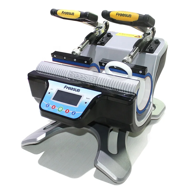 Double station sublimation mug printing machine and mug heat press machine for sublimation coated coffee mugs