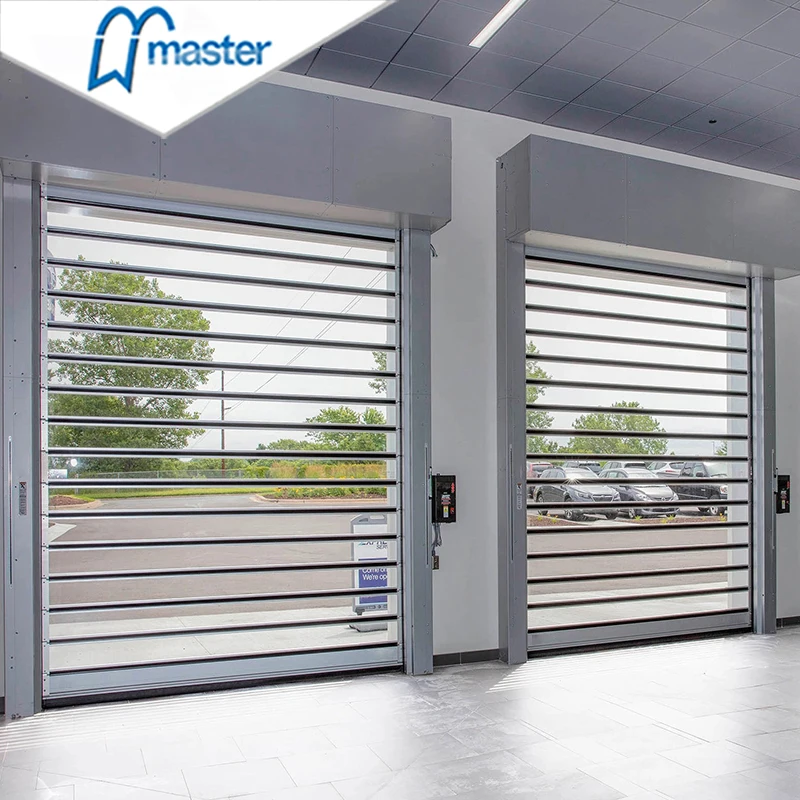 Master Well Best Selling High Reliability Logistics Security Fiberglass Spiral Fabric High Speed Hard Fast roll up Doors