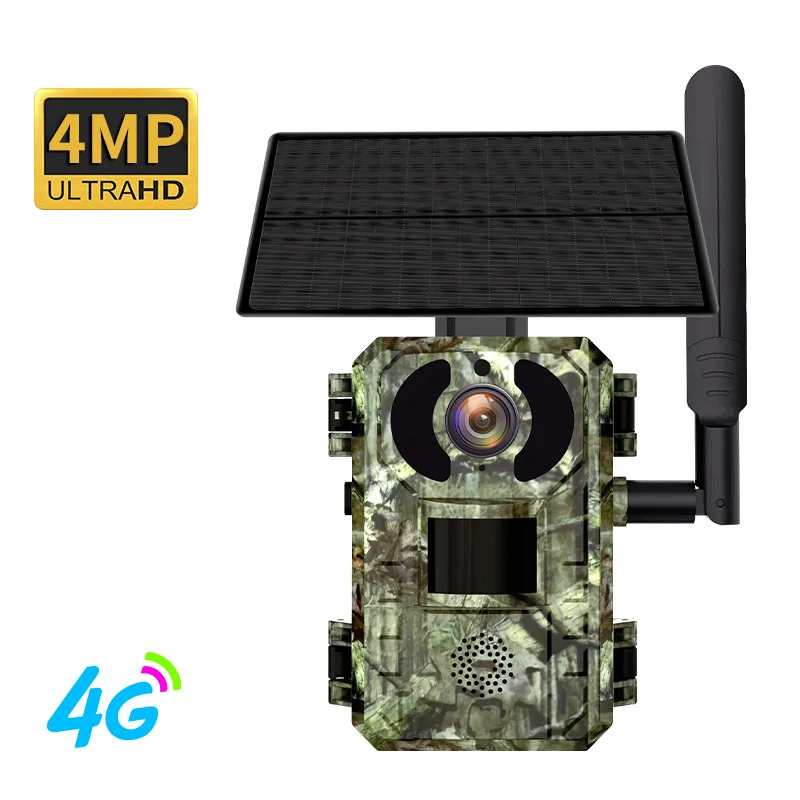 4G solar camera outdoor wildlife hunting camera waterproof solar CCTV camera 4g sim card