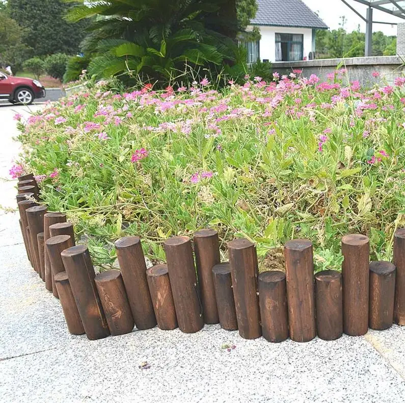Wooden Short Fence Outdoor Landscape Edging  Decorative Border Tree Fence - Spring Garden & Yard Maintenance