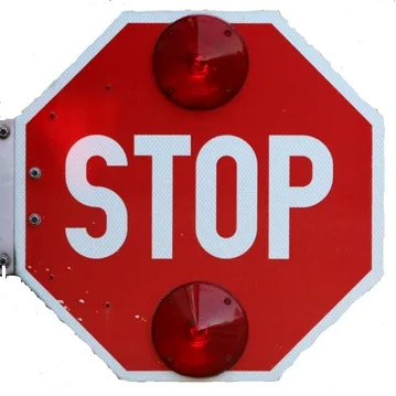 24V/12V parking plate with different color and language for school bus