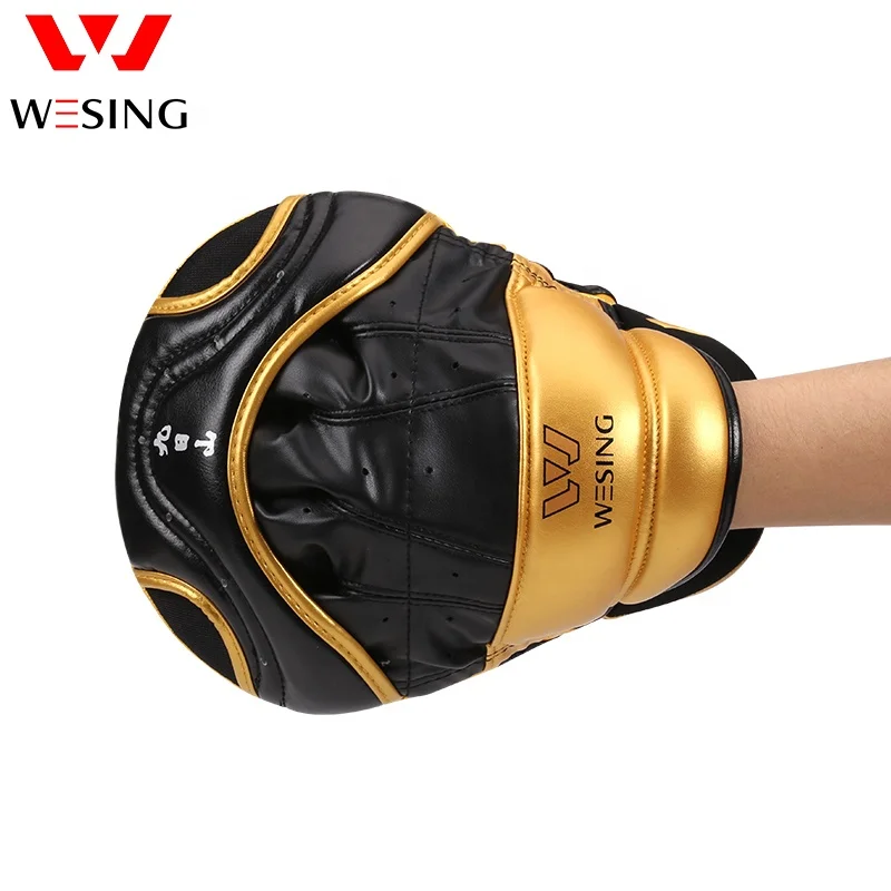 Wesing Custom Focus Pads Boxing Mitts Kids Pu Leather Durable Focus Pads Boxing