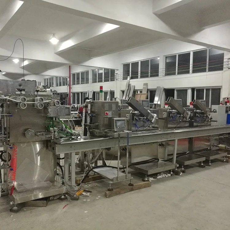 
Automatic disposable plastic cutlery packing machine with installing two frequency inverters for control 