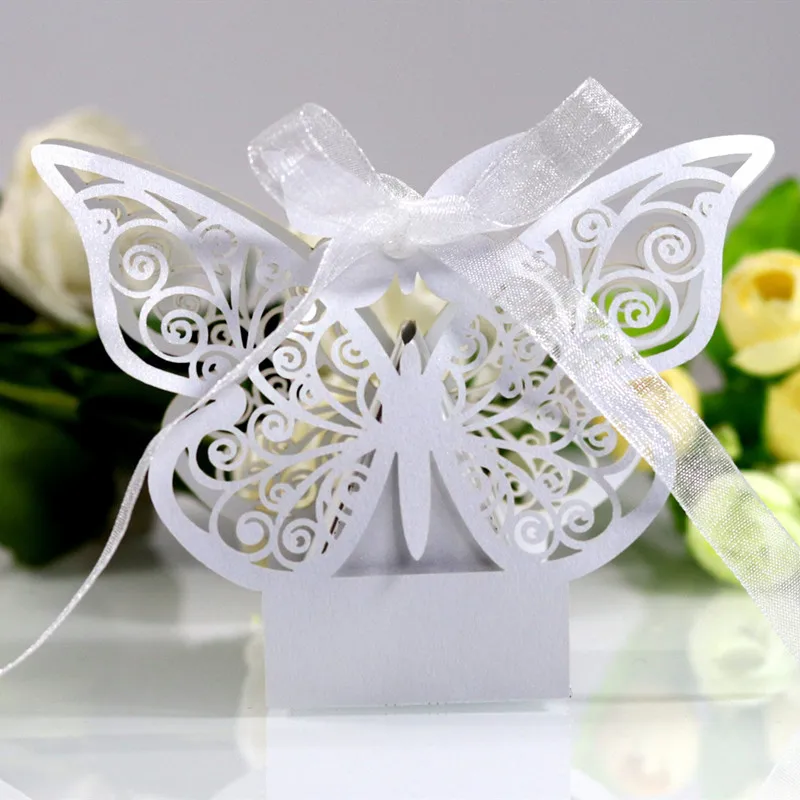 Butterfly Candy Gift Box Chocolate Paper Box Wedding Candy Box with Butterfly