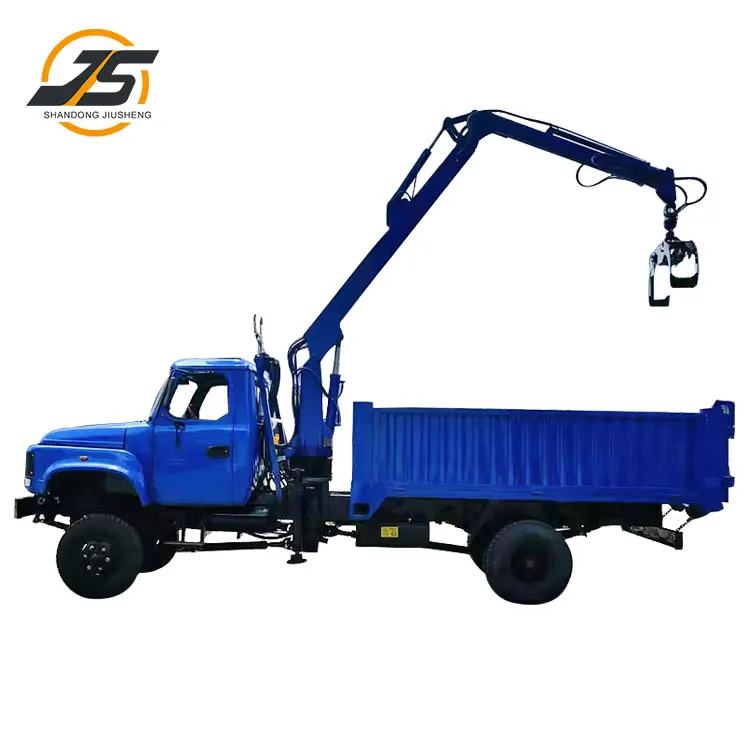 360 Degree Rotating Farm Mining Forest Integrated Machine New Condition Wood Grabbing Transportation Crane 8 Ton Rated Loading