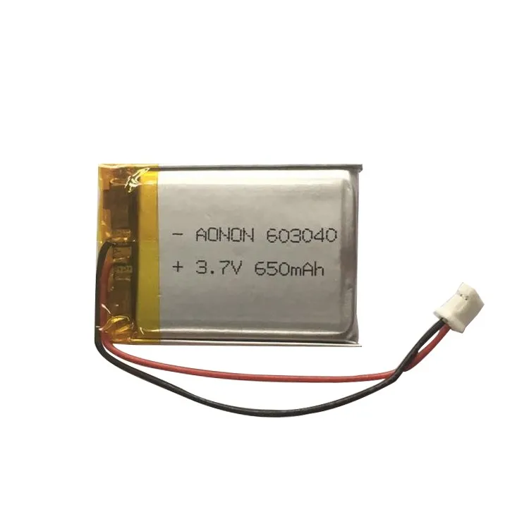 IEC62133 CB certified lithium polymer battery 603040 3.7v 650mAh