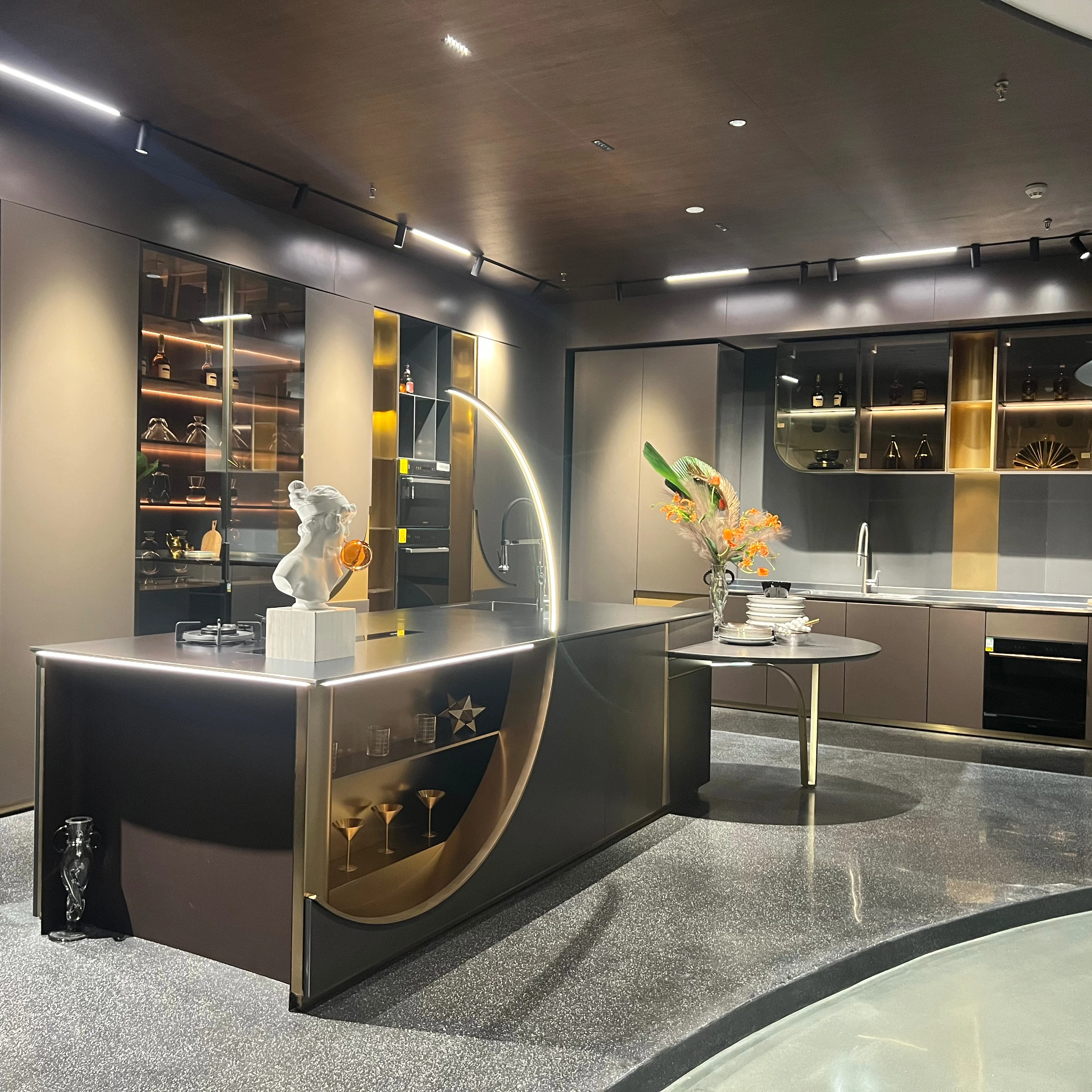 New arrival China direct sale stainless steel  furniture kitchen cabinets for modern kitchen