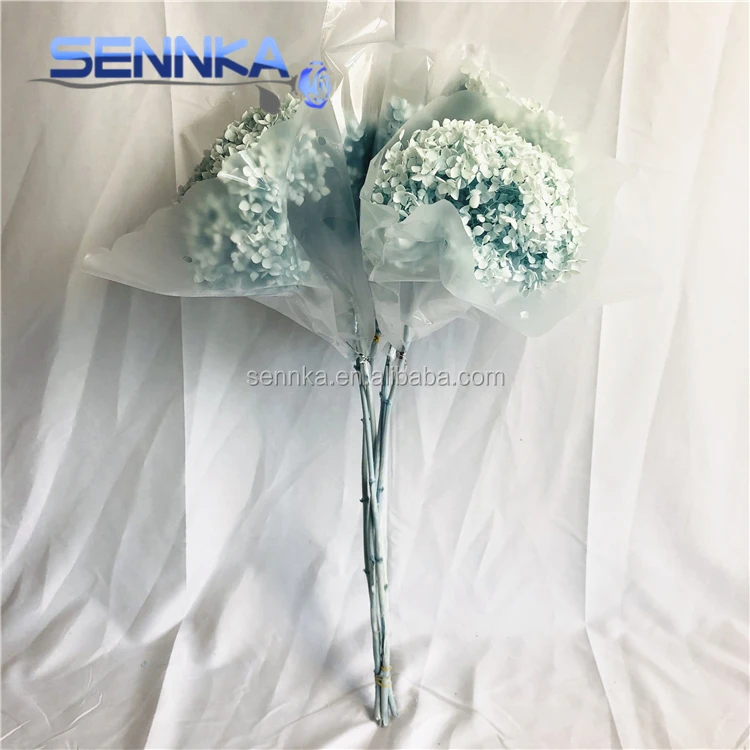 Preserved Long Stem Hydrangea Flowers Cut Fresh Flower For Wedding