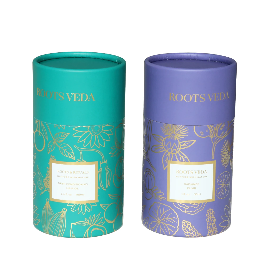 Custom Luxury Lip Balm Pack Cosmetic Tubes Cardboard Round Carton Essential Oil Candle Jar Gift Paper Tube