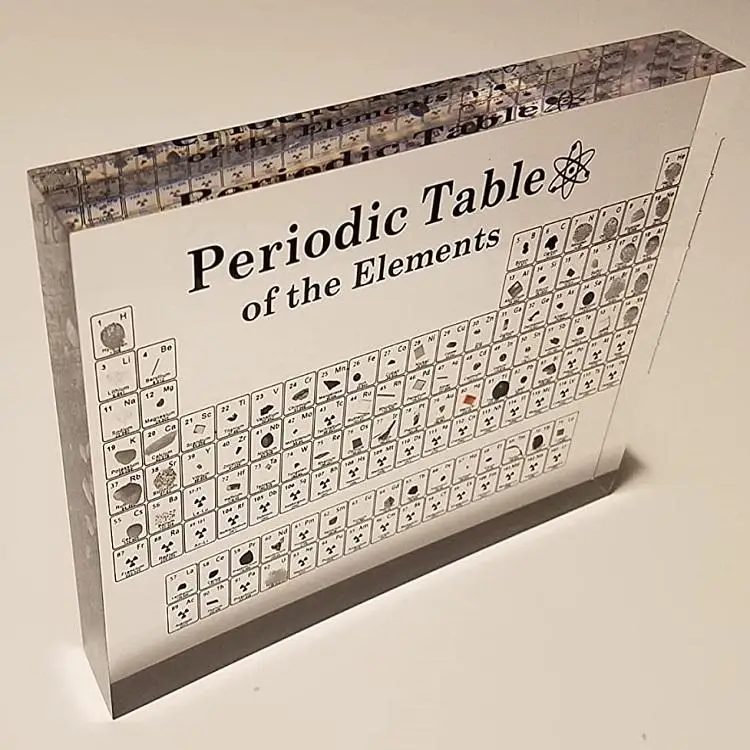 Customized Acrylic Periodic Element Paperweight Block Laboratory Gift Table