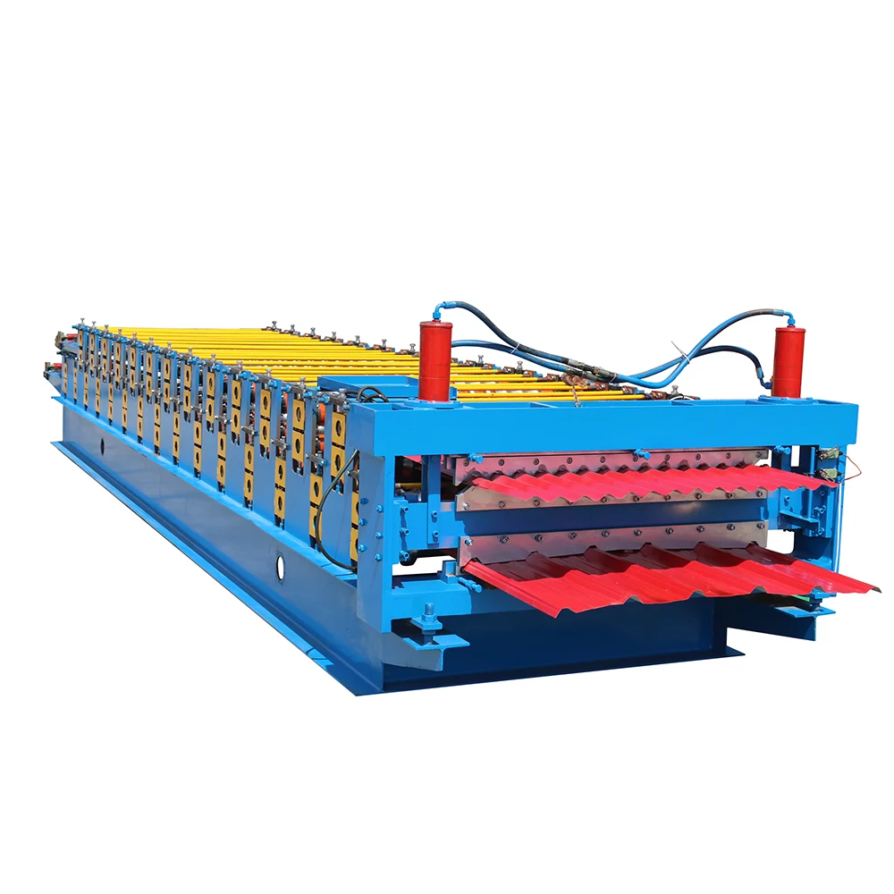 new type building material colored metal iron panel double layer roll forming machine equipment