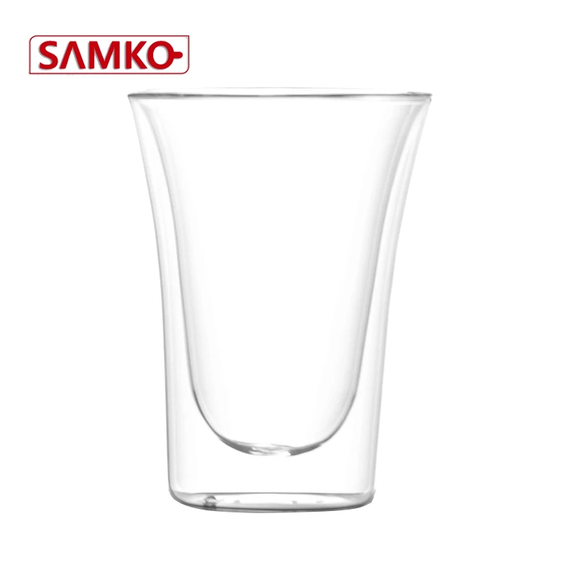 
borosilicate insulated double wall glass cup 450ml 