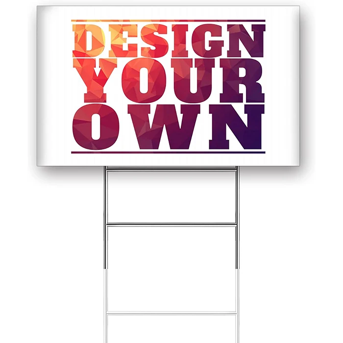 Hot Sale 18x24 Campaign Signs Lawn Corrugated Plastic Blank Yard Signs Advertising Outdoor Custom Pp Yard Sign With Stakes