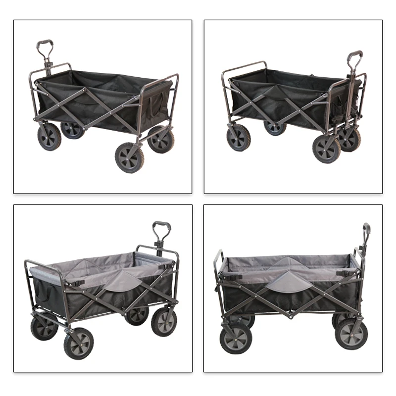 Cheap Tool Carts Camping Canvas Wholesale Beach Collapsible Folding Utility  Wheelbarrows Dump Cart Wagon
