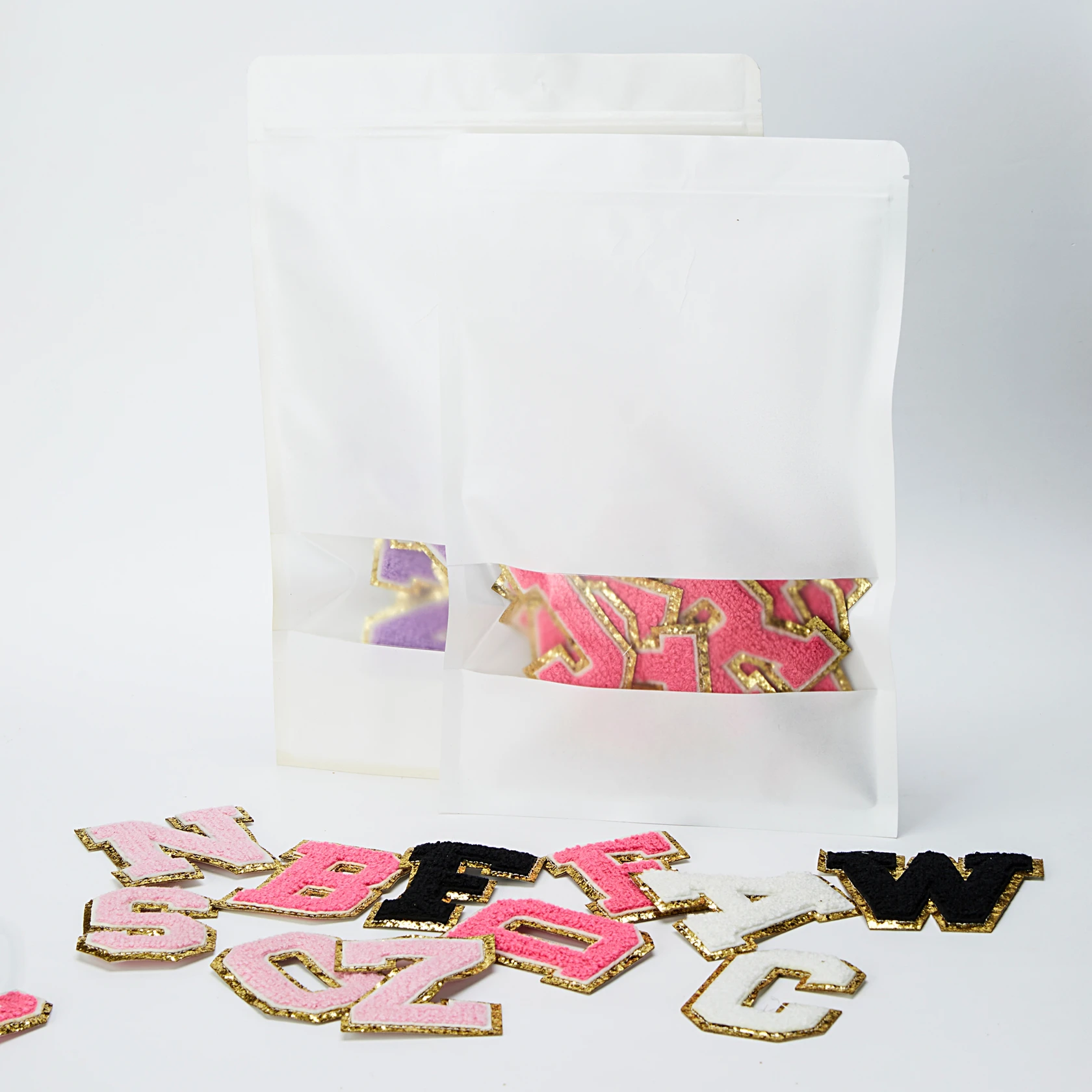 Wholesale Custom Factory Price Letter Patch Colorful Chenille Patch Embroidery Iron On & Adhesive Patches