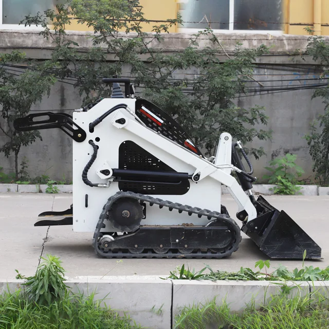 FREE SHIPPING Mini Skid Steer Loader Small Crawler/Tracked/Wheeled Front Loaders KUBOTA Diesel Engine Micro Skid Steer Loader