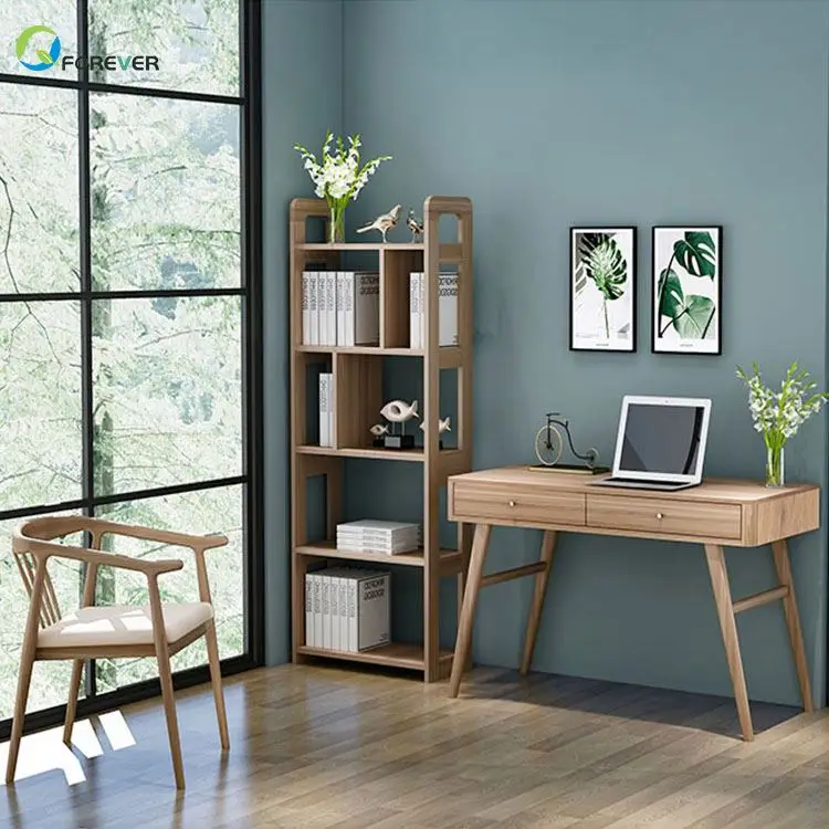  Bookcase wooden Solid Wood Desk Nordic Simple
