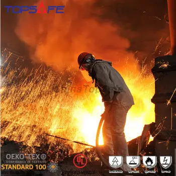 
180gsm 200gsm Modacrylic fabric ProSplash-PU Lamination 250gsm 280gsm 300gsm Modacrylic chemic al proof Industry fabric 