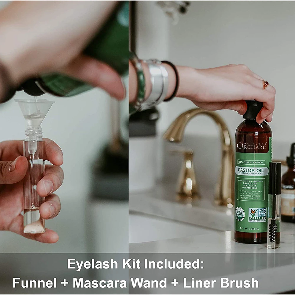 Custom Organic Essential Oils Body Face Eyelashes Hair Castor Oil For Hair Growth