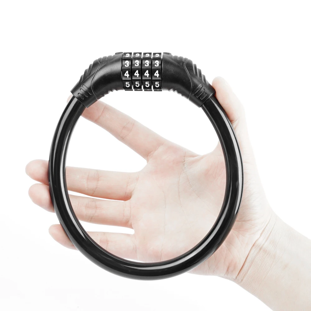  Bicycle Bike Lock 4-Digital Password Security Guard Against Theft Smart E-bike Chain Steel Wire Cable Cycling